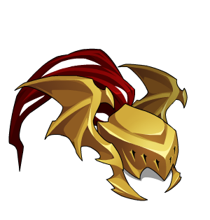 Golden Draco Knight Helmet